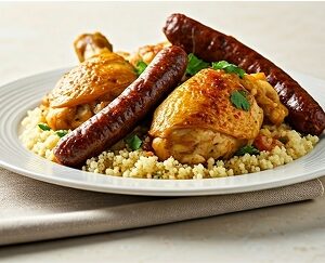 Couscous Halal poulet merguez - 3 parts